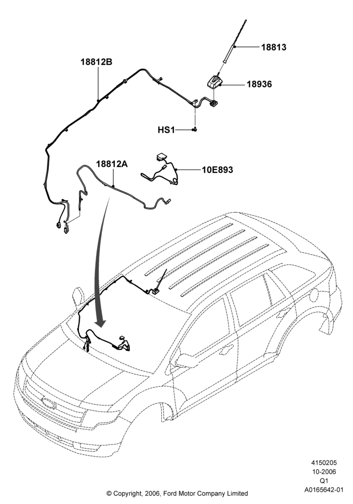 05C - Antenna, AM/FM Stereo/6 CD/Navigation System, Less Radio Reception Equipment; 06/NOV/2006-18/SEP/2008