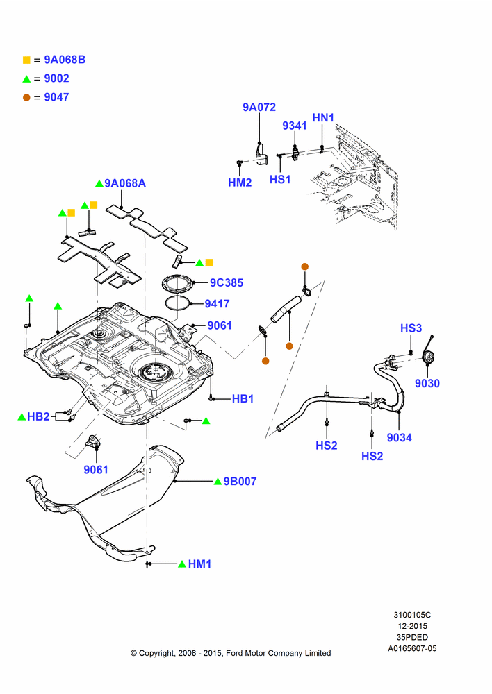 05C - Fuel Tank, 3.5L 4V DOHC VCT SMPI V6 Gas, LHD 4WD (FTD); 06/NOV/2006-16/SEP/2008