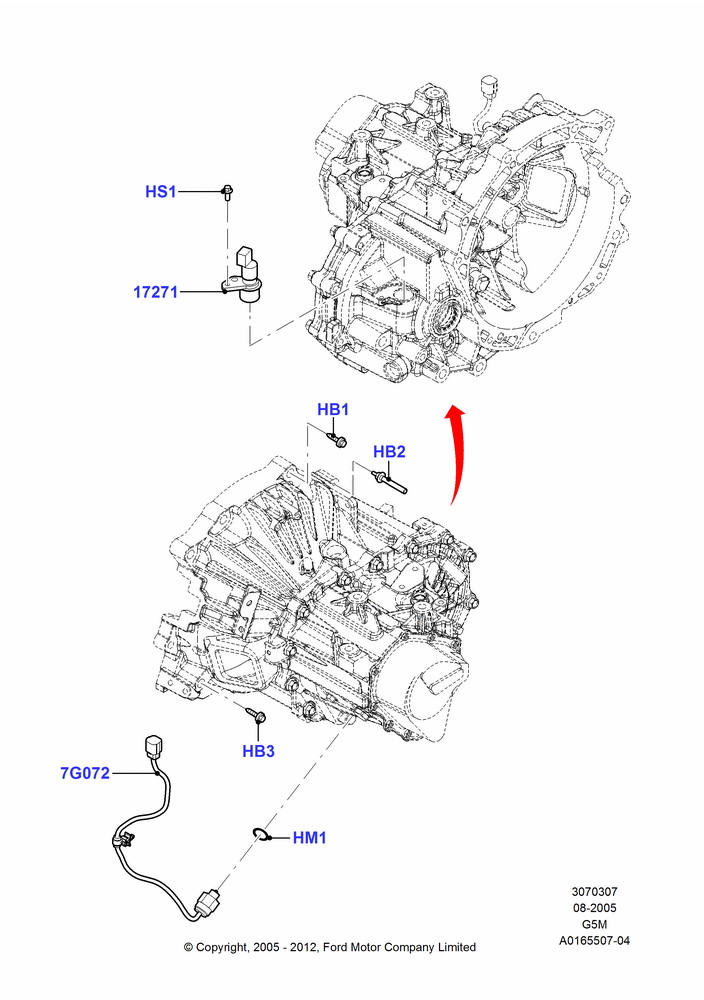 07 - Manual Transmission External Cmpnts, 5 Speed Manual (G5M); 01/AUG/2005-04/FEB/2009