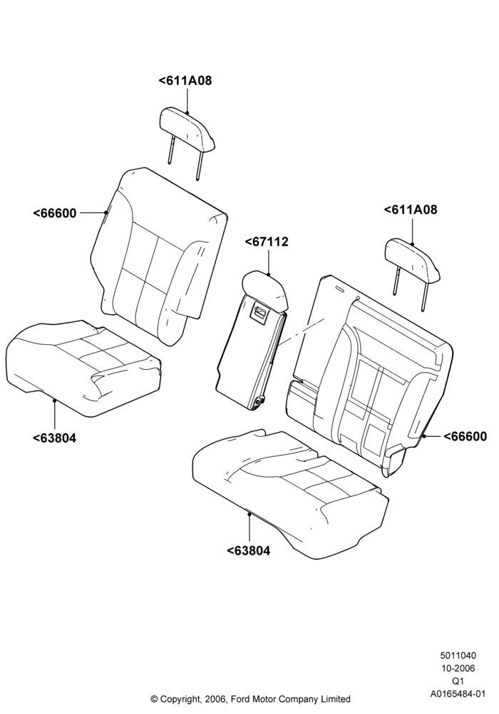 40B - Rear Seat Covers, Lincoln/Mercury Series; 06/NOV/2006-17/SEP/2007