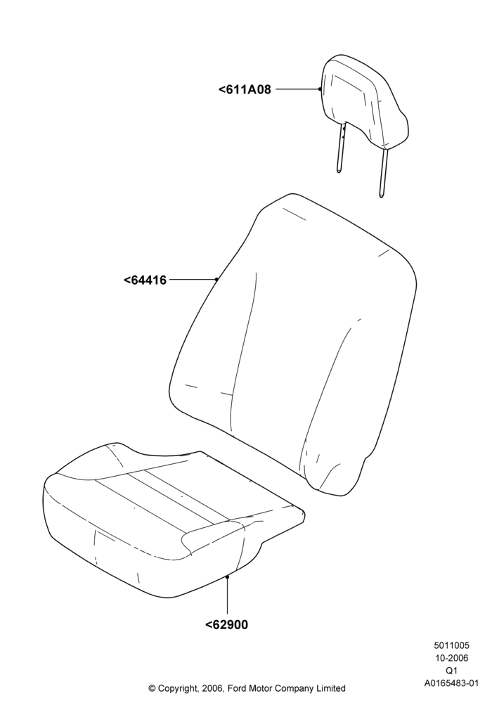 05B - Front Seat Covers, Lincoln/Mercury Series; 06/NOV/2006-17/SEP/2007
