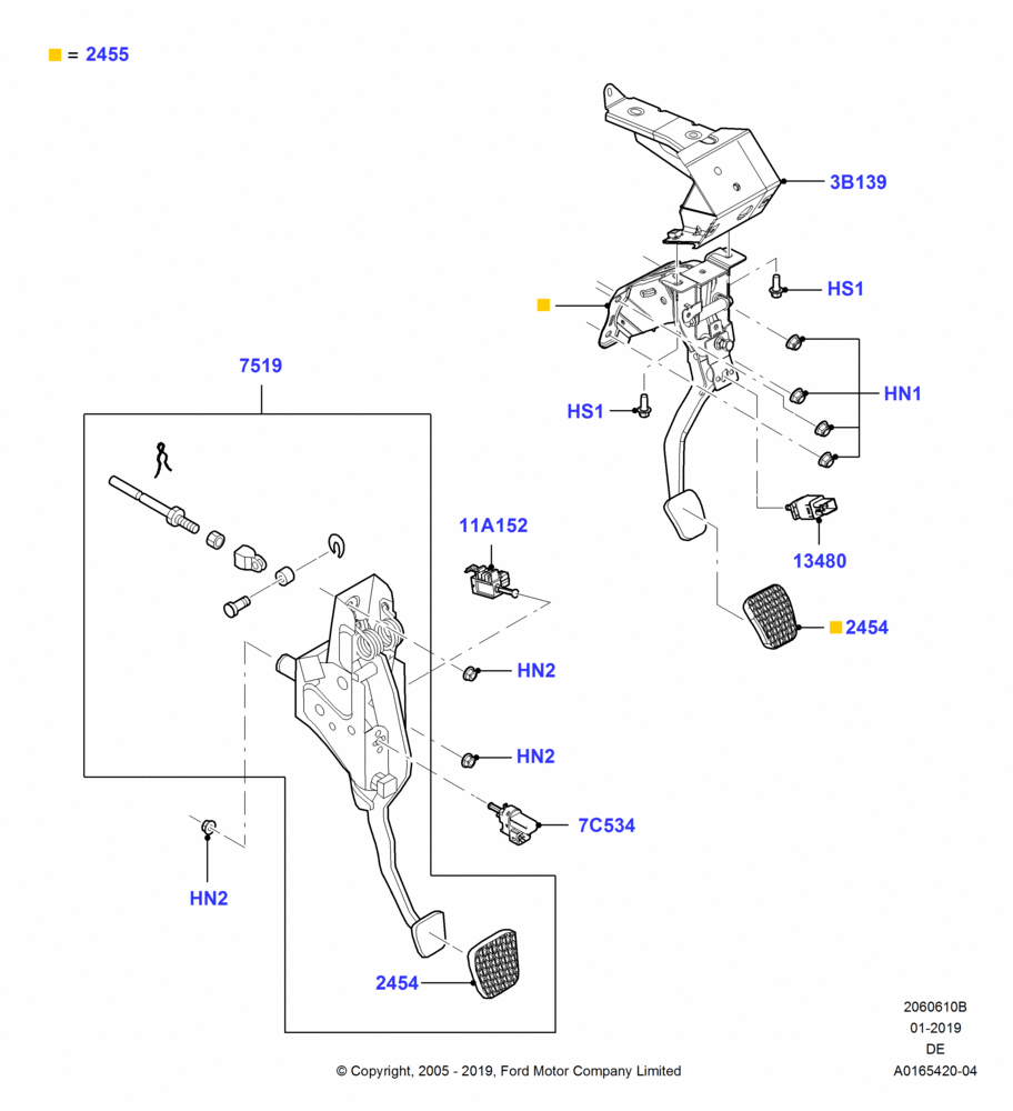 10B - Brake and Clutch Controls, Manual Transmission; 01/AUG/2005-29/JUL/2012