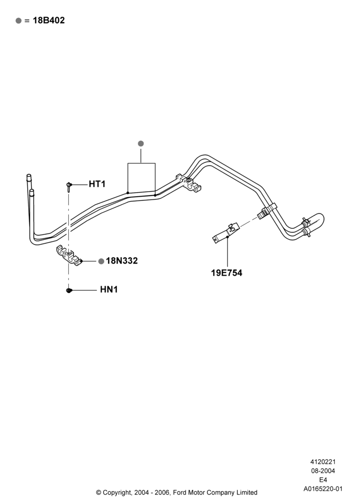 21A - Auxiliary Heater Hoses, Heater/AC Prep Pack-Deluxe, Heater/Air Conditioning Prep Pack, With Aux Heater Prep Pack; 02/AUG/2004-06/AUG/2007