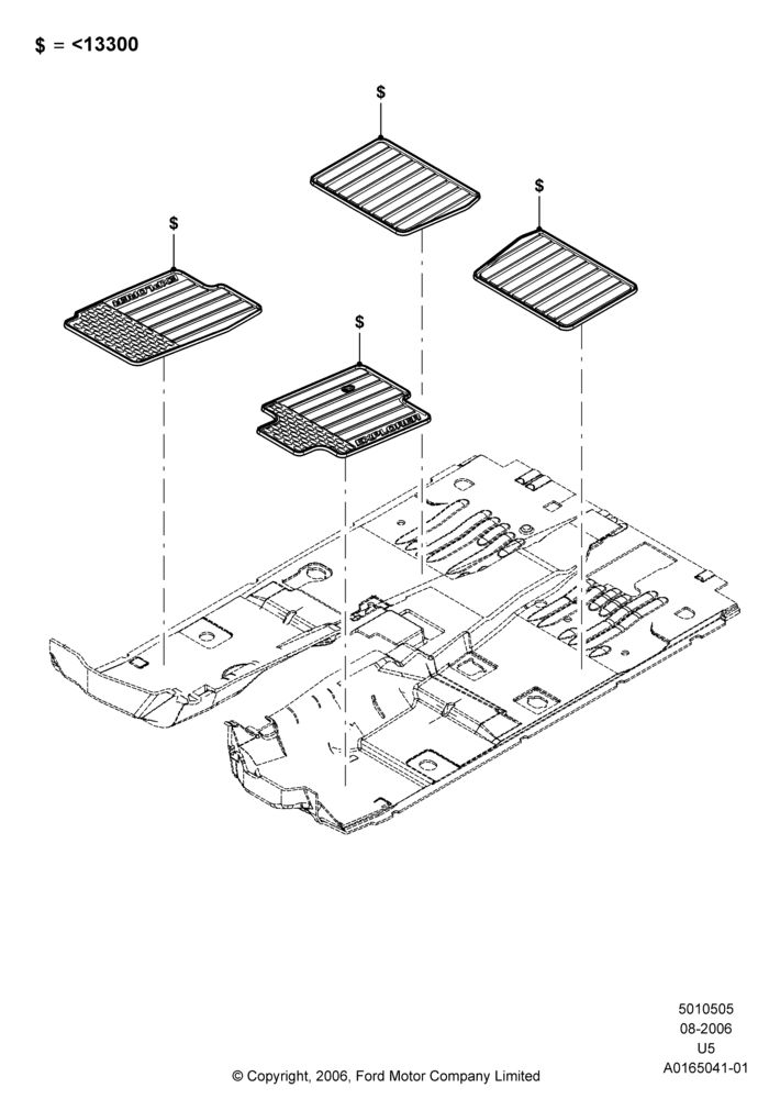 05XC - Floor Trim, Ford Series, Accessories; 07/AUG/2006-18/AUG/2010