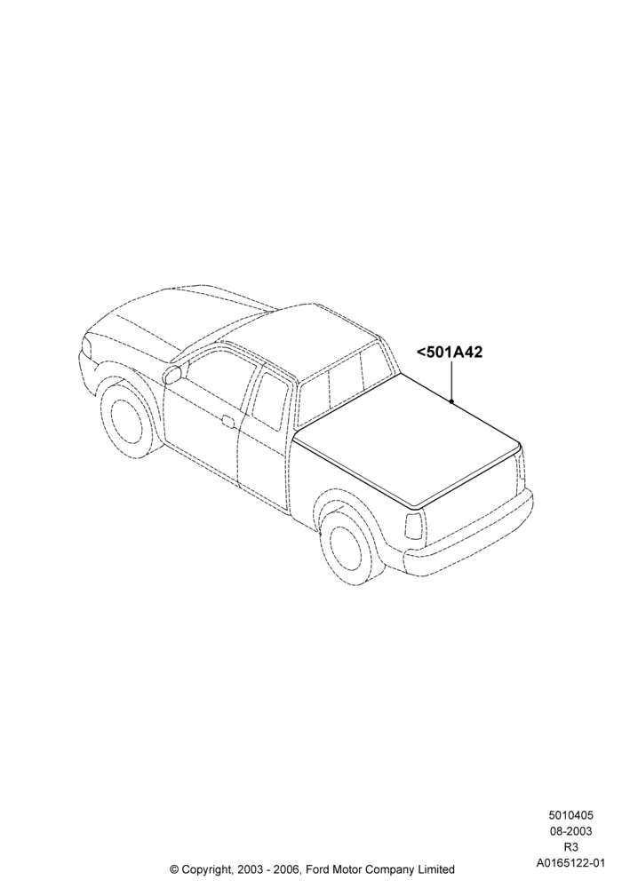 05XA - Pick Up Box/Tailgate and Tonneau, All Flareside Pick-Up Box, Accessory, Leer One-Piece Fiberglass; 04/AUG/2003-08/AUG/2005