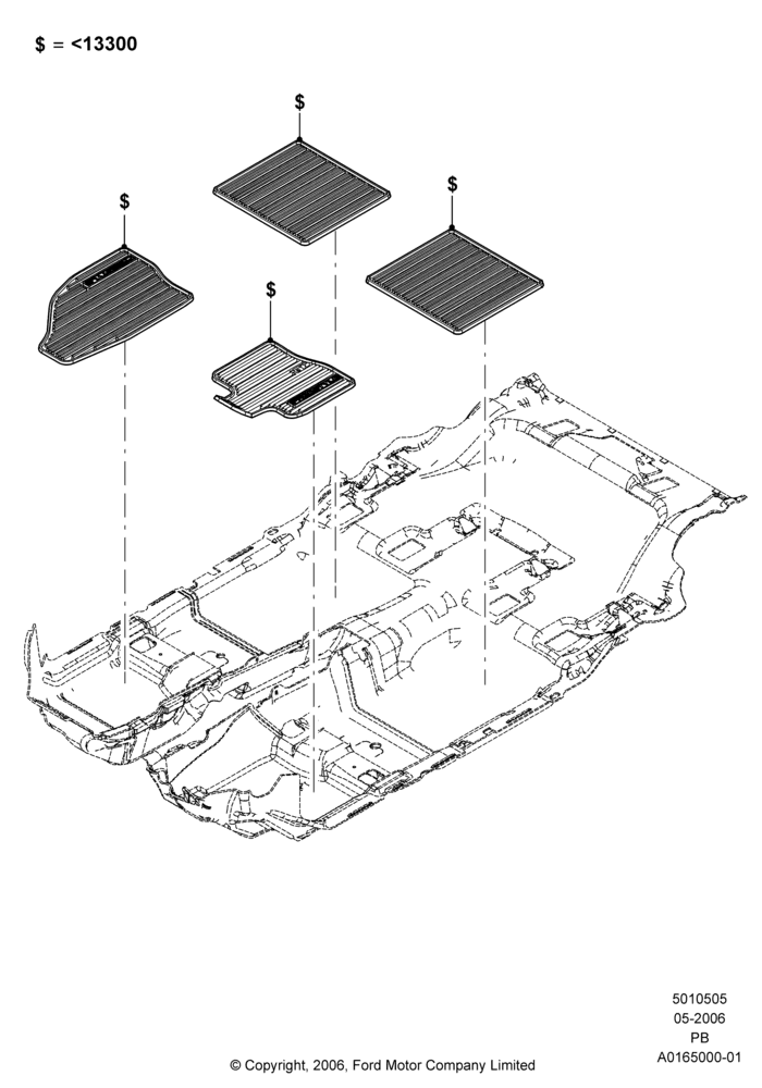 05XA - Floor Trim, Accessory Type; 01/MAY/2006-04/JUN/2007