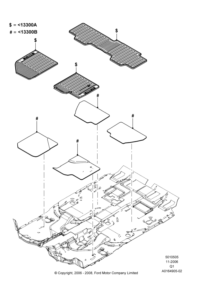 05XB - Floor Trim, Ford Series, Accessory, With 'EDGE' Logo; 06/NOV/2006-12/JUL/2010
