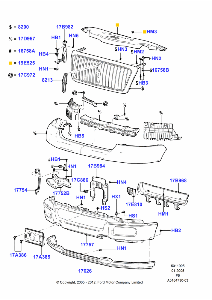 Radiator Grille and Front Bumper, Kansas City Plant Build, Lincoln Mark LT