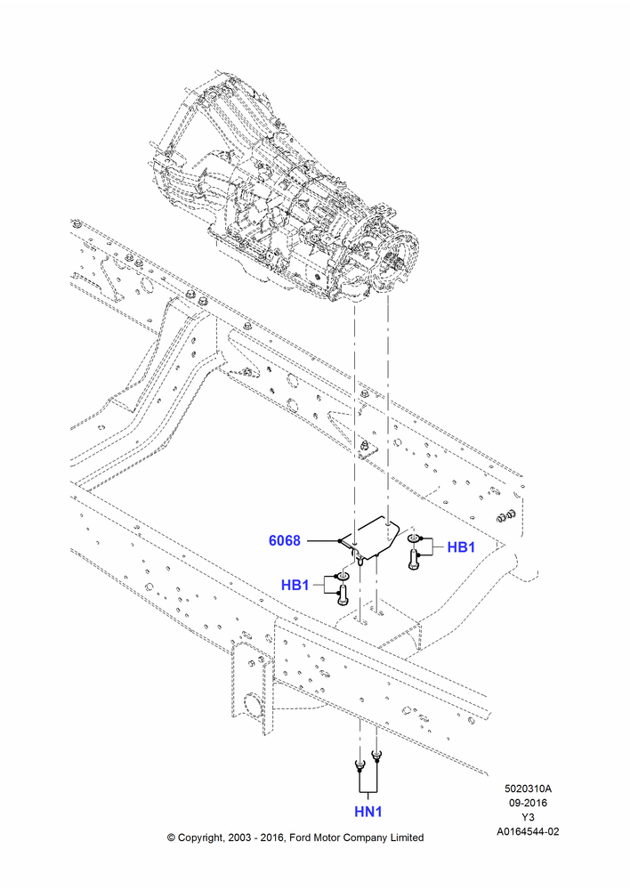 10A - Transmission Mounting; 04/AUG/2003-01/JUN/2015