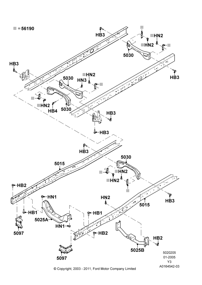 05B - Chassis Frame; 03/JAN/2005-19/JAN/2010