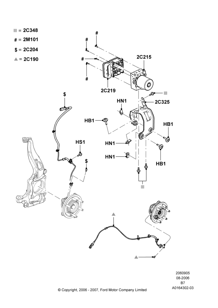 05D - Anti-Lock Braking System, Less Roll Stability Control; 02/AUG/2006-15/SEP/2008