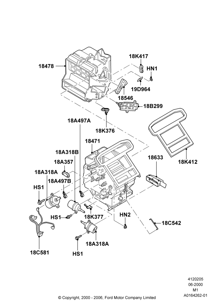 05C - Heater/Air Cond.External Components, All LHD Territories, Heater Main Unit; 12/JUN/2000-01/MAY/2006