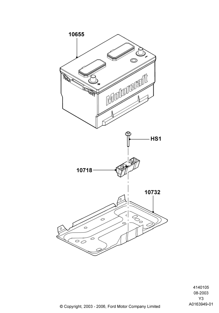 05A - Battery and Mountings; 04/AUG/2003-19/JAN/2010