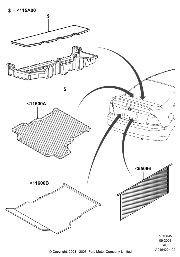 35XA - Load Compartment Trim, Accessory; 04/SEP/2003-05/APR/2004