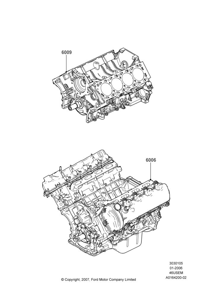 05B - Service Engine and Short Block, 4.6L 3V V8; 30/JAN/2006-29/OCT/2010