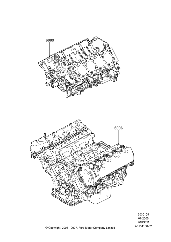 05A - Service Engine and Short Block, 4.6L 3V V8; 19/JUL/2005-16/DEC/2010