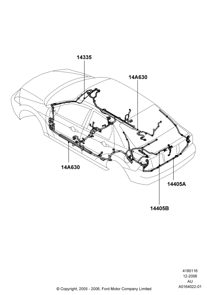 16L - Wiring - Body And Roof Console, 4 Door Sedan; 04/DEC/2006-27/AUG/2007