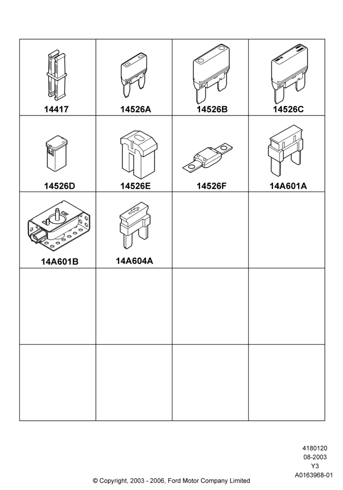 20A - Fuses, Holders and Circuit Breakers, Fuses, Circuit Breakers And Circuit Components; 04/AUG/2003