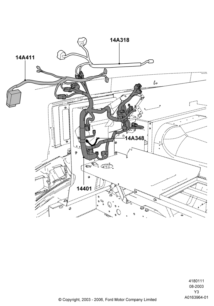 11 - Wiring - Dash And Floor Console; 04/AUG/2003