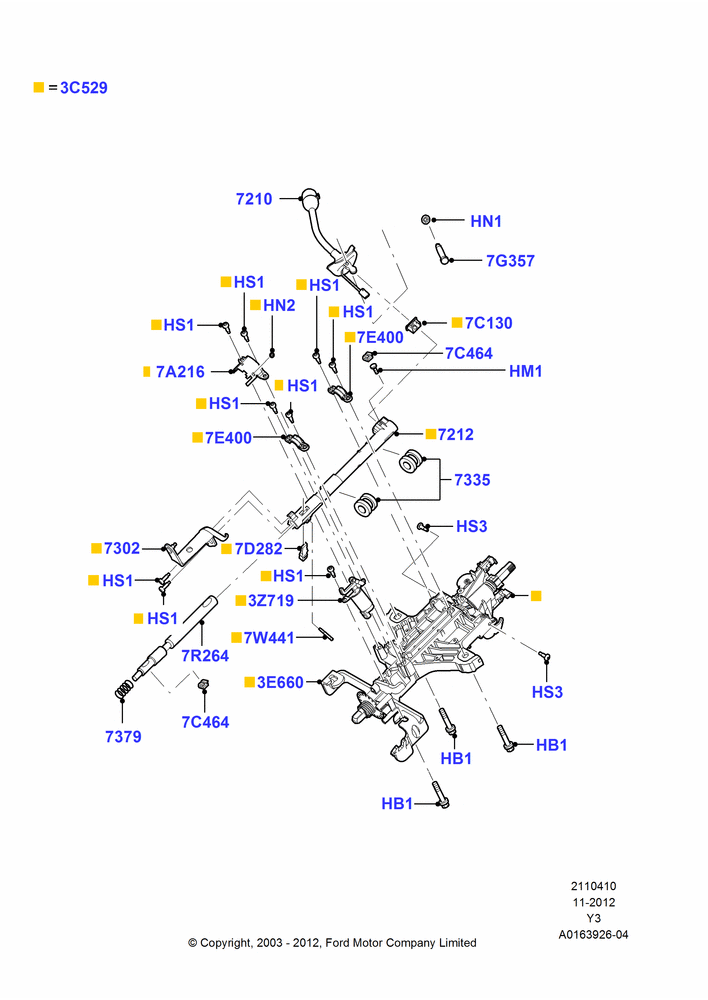 10 - Steering Column And Gear Shift; 04/AUG/2003