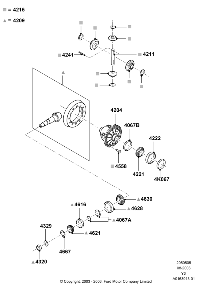 05A - Components - Rear Axle Diff & Carr., 15,700 LB. GVW, 16,000 LB. GVW, 18,000 LB. GVW; 04/AUG/2003-19/JAN/2010