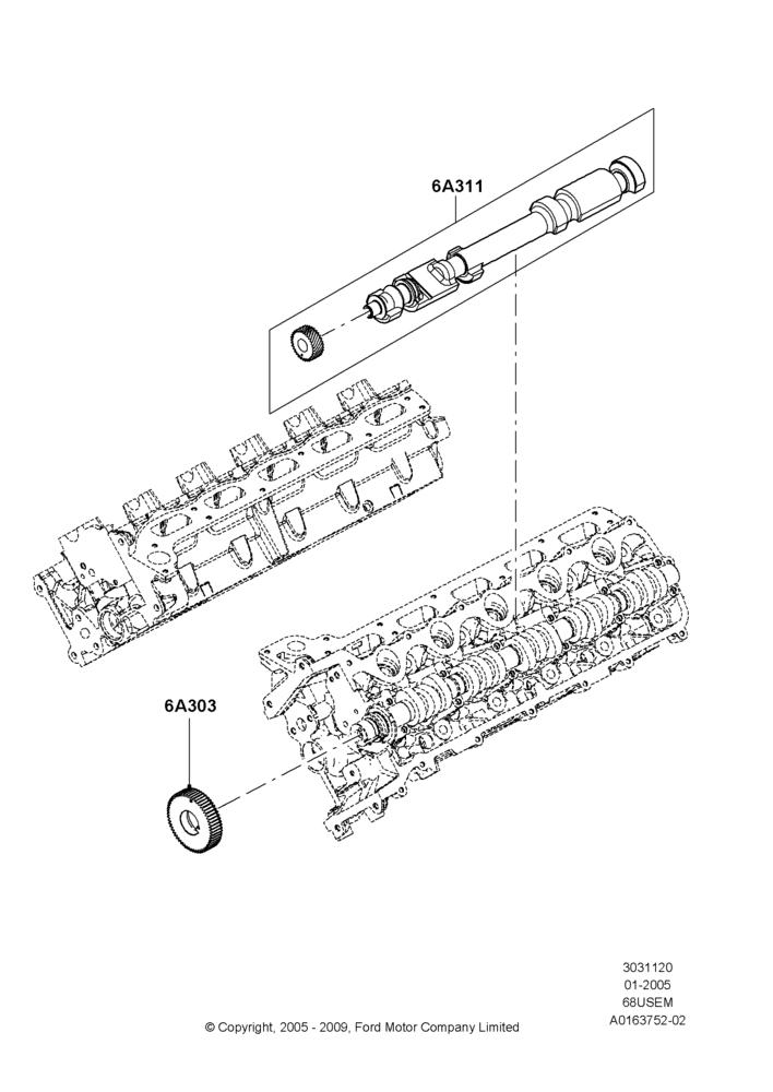 20B - Balance Shafts and Drive, 6.8L Gas EFI V10; 03/JAN/2005-19/JAN/2010