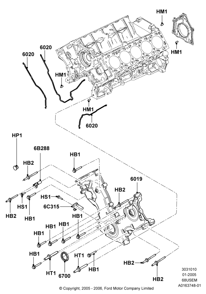 Timing Gear Covers, 6.8L Gas EFI V10