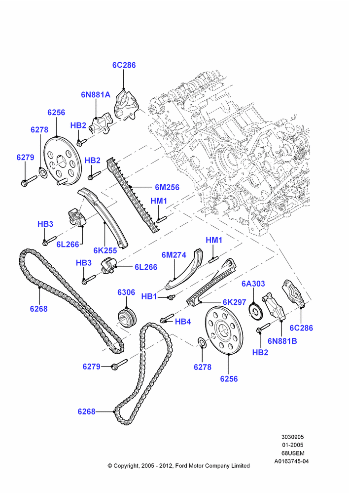 Timing Gear, 6.8L Gas EFI V10