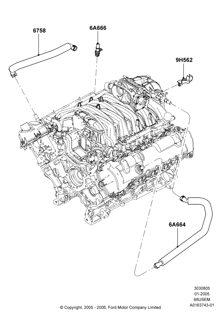 05B - Emission Control - Crankcase, 6.8L Gas EFI V10; 03/JAN/2005-19/JAN/2010