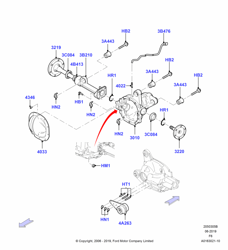 05B - Front Axle Case, 4WD, LHD 4WD (Part Time Drive); 17/JUL/2006-18/AUG/2008
