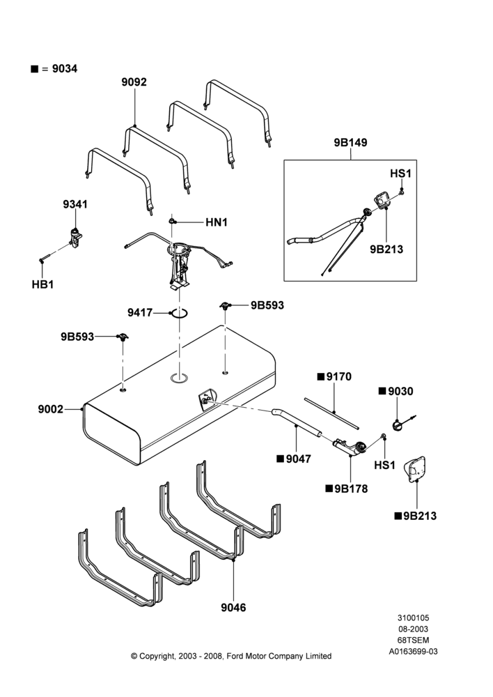 05D - Fuel Tank, 6.8L SOHC EFI NA V10 Gas; 04/AUG/2003-03/JAN/2005