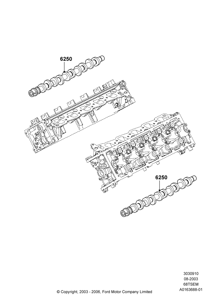 Camshaft, 6.8L SOHC EFI NA V10 Gas