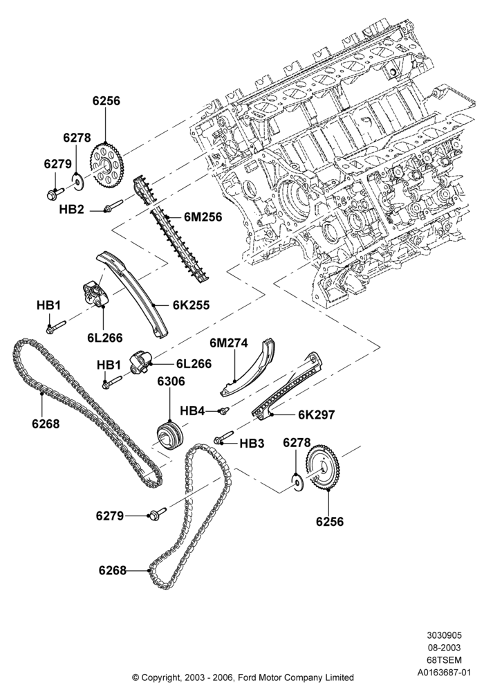 Timing Gear, 6.8L SOHC EFI NA V10 Gas