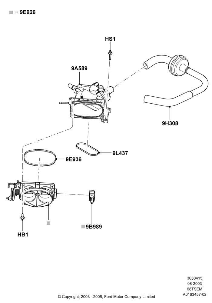 15B - Throttle Housing, 6.8L SOHC EFI NA V10 Gas; 04/AUG/2003-03/JAN/2005
