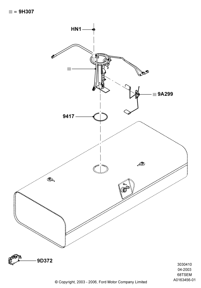 10D - Fuel Pump And Sender Unit, 6.8L SOHC EFI NA V10 Gas; 04/AUG/2003-03/JAN/2005