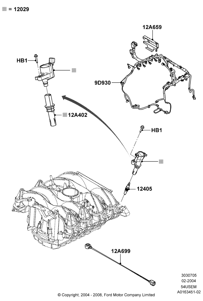 05D - Ignition Coil and Wires/Spark Plugs, 5.4L 3V V8; 02/AUG/2004-15/SEP/2008