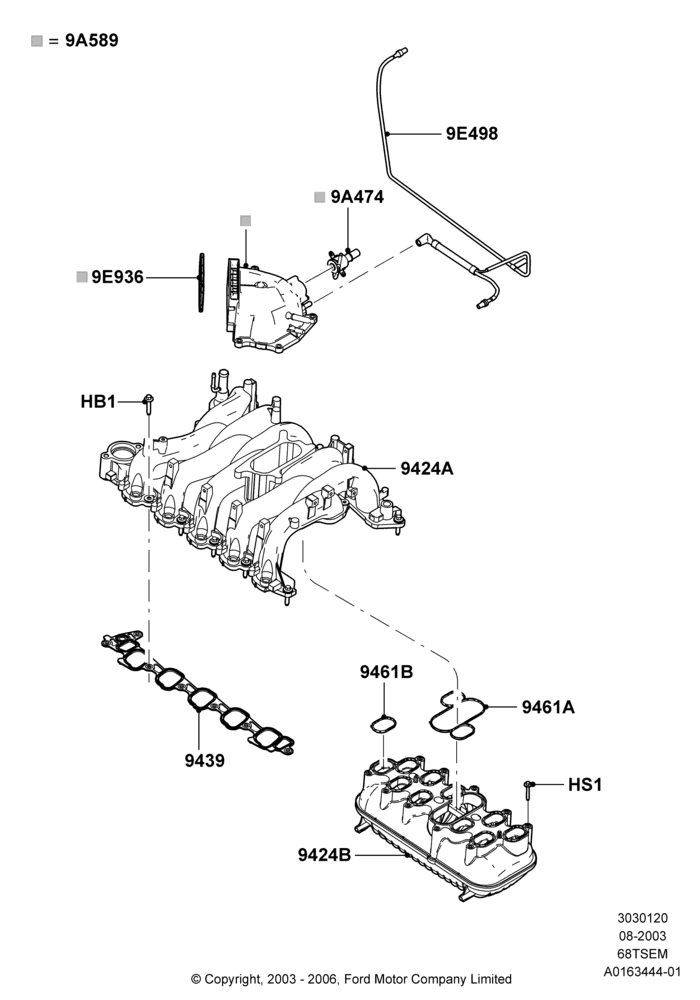 20B - Intake Manifold, 6.8L SOHC EFI NA V10 Gas; 04/AUG/2003-03/JAN/2005