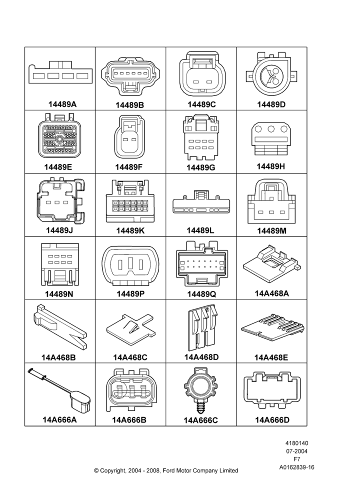 40D - Wiring Connectors, Page D; 19/JUL/2004-12/FEB/2010