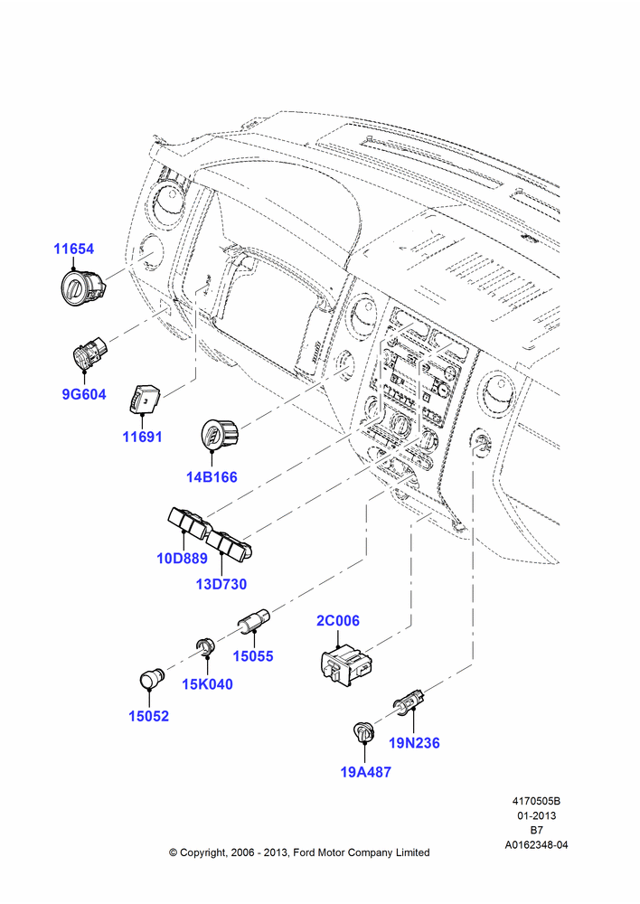 05B - Instrument Panel Related Parts; 02/AUG/2006-11/AUG/2014