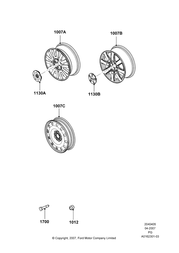05D - Wheels, With 17" Wheels; 30/APR/2007-15/JUN/2009