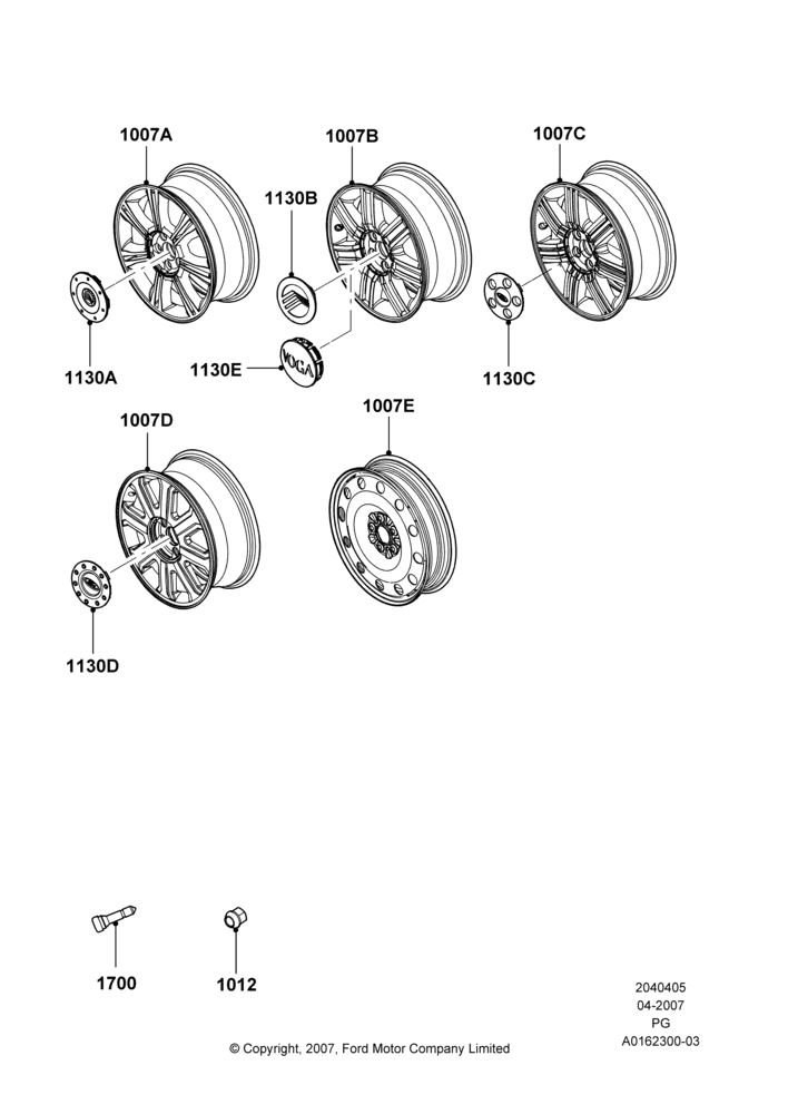 05E - Wheels, With 18" Wheels; 30/APR/2007-15/JUN/2009