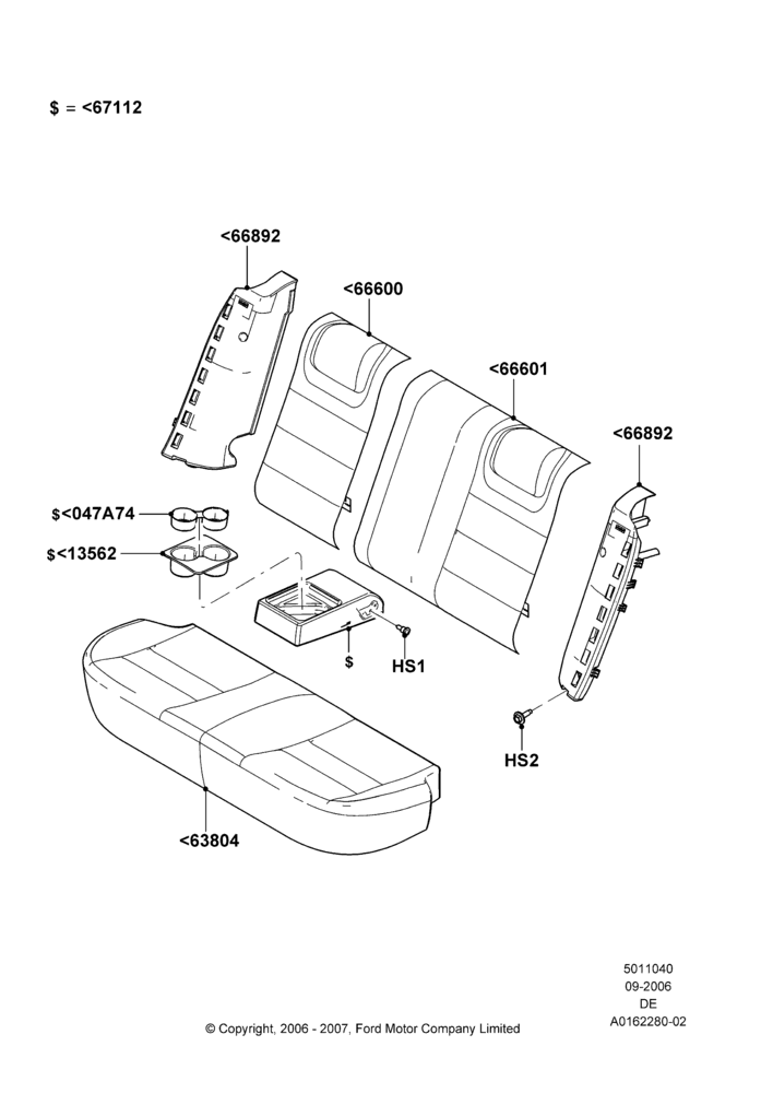 40E - Rear Seat Covers, Mercury Division Derivative; 30/AUG/2006-04/FEB/2009