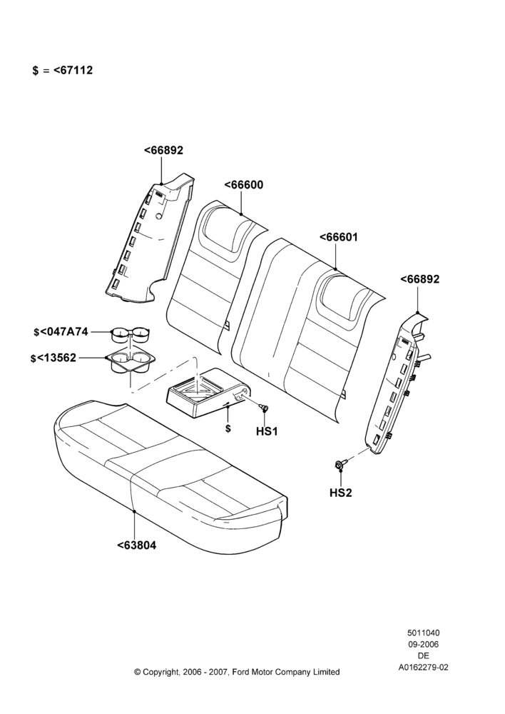 40D - Rear Seat Covers, Ford Division Derivative; 30/AUG/2006-04/FEB/2009