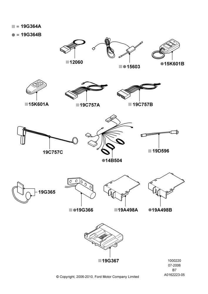 20B - Remote Starting Kit, Accessory, One Way; 02/AUG/2006-30/MAR/2009