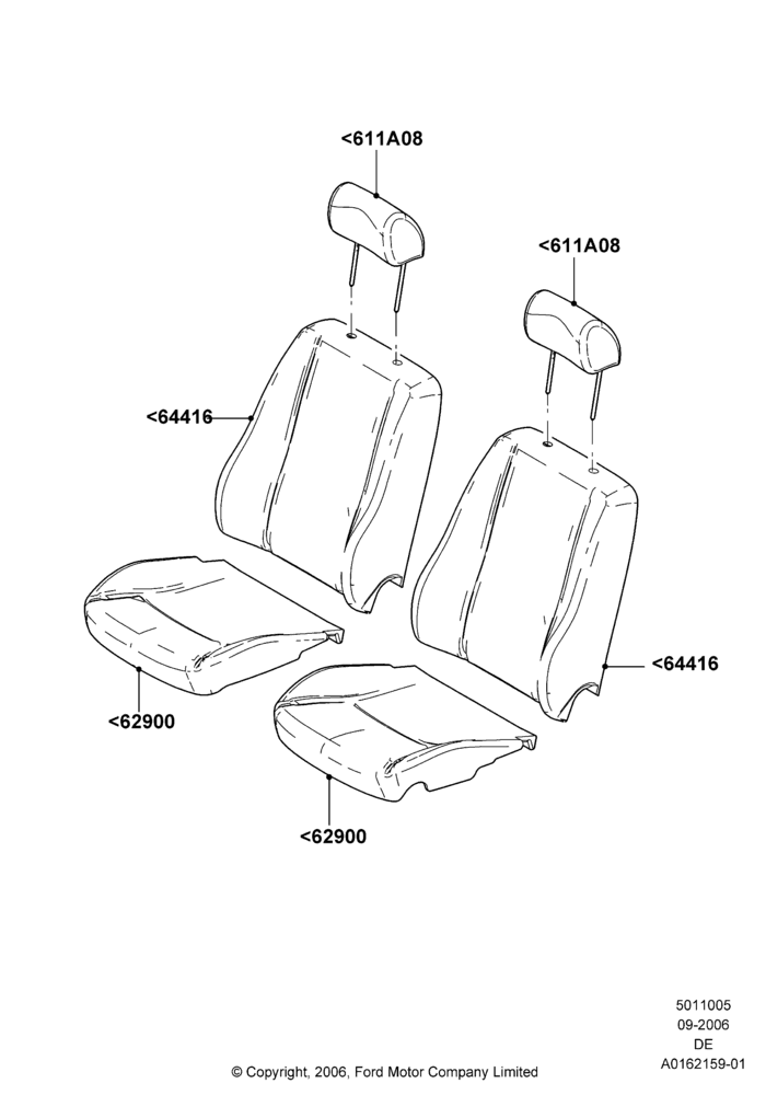 05D - Front Seat Covers, Ford Division Derivative; 30/AUG/2006-04/FEB/2009