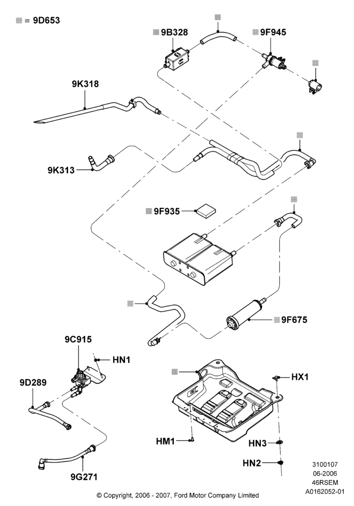 07E - Fuel Vapour System, Romeo 4.6 SOHC EFI; 19/JUN/2006-26/SEP/2011