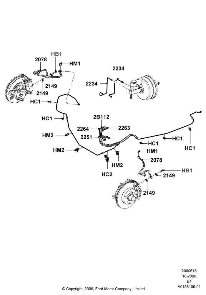 FRONT BRAKE LINES, 150 Series