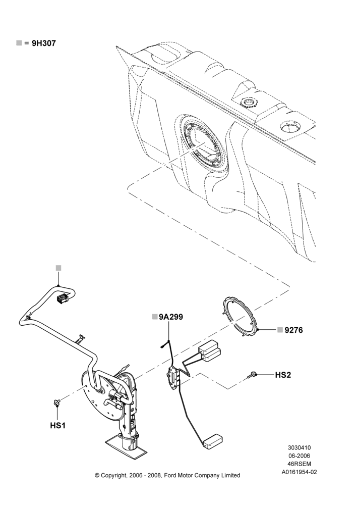 10C - Fuel Pump And Sender Unit, Romeo 4.6 SOHC EFI; 19/JUN/2006-26/SEP/2011