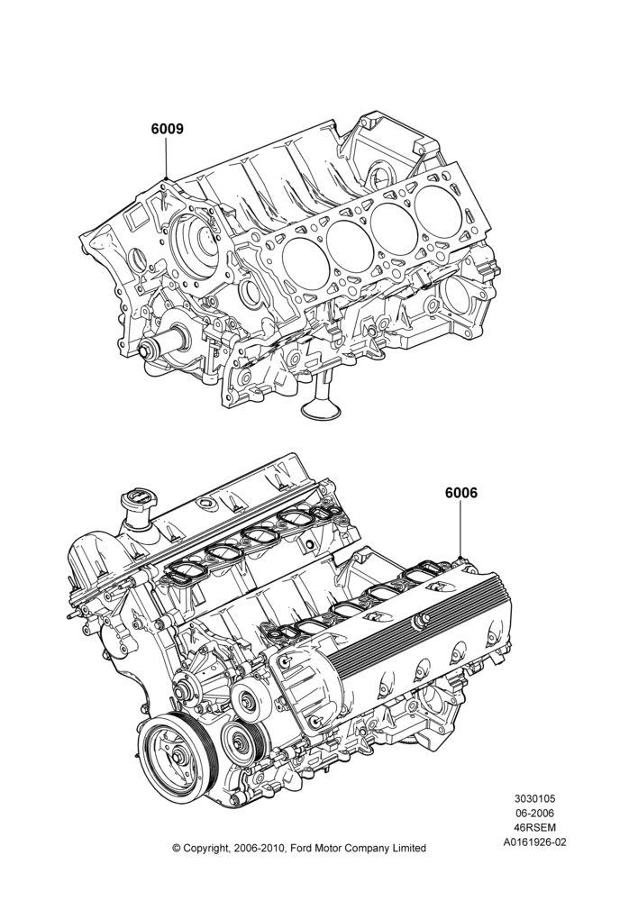 05C - Service Engine and Short Block, Romeo 4.6 SOHC EFI; 19/JUN/2006-26/SEP/2011