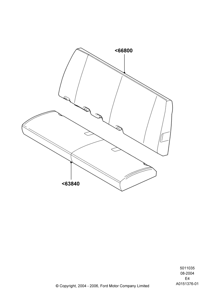 35D - Rear Seat Pads/Valances & Heating, With 4th Row Bench Seat (3 Pass.); 02/AUG/2004-06/AUG/2007